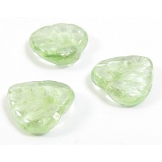 50 Czech Glass Top Hole Peridot Lustre Glass Leaf 8mm Beads
