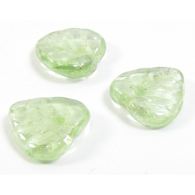 50 Czech Glass Top Hole Peridot Lustre Glass Leaf 8mm Beads