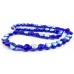 50 Czech Glass 6mm Heart Beads - Dark Blue AB
