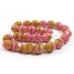 25 Czech glass firepolish crystal 8mm Peach-Pink-Green 8mm Beads