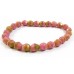 50 Czech Glass Firepolish Crystal 6mm Peach-Pink-Green Beads