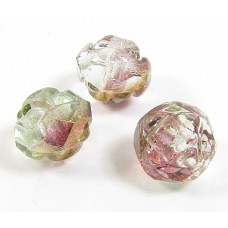 25 Pink-Crystal Lustre Firepolish Faceted Czech Glass 6mm Beads