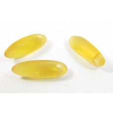 100 Czech Glass Matte Medium Topaz AB 10mm Daggers