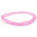 100 Firepolish Beads 4mm Coral Rose transparent 