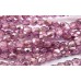 100 Firepolish Beads 4mm Metallic Rose Pink.