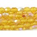 100 Firepolish Beads 4mm Light Topaz Transparent/ AB.