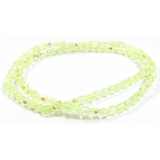 100 Firepolish Beads 4mm Light Lemon Transparent/ AB.