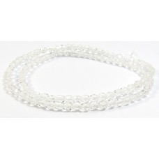 100 Firepolish Beads 4mm Clear