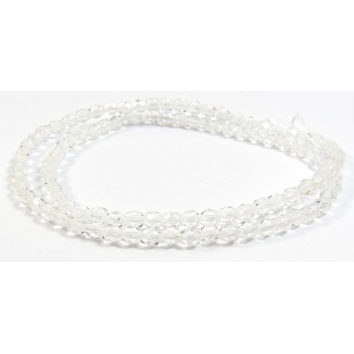 100 Firepolish Beads 4mm Clear