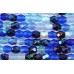 100 Firepolish Glass Beads 4mm Blue Mix