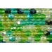 100 Firepolish Glass Beads 4mm Green Mix