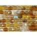 100 Firepolish Glass Beads 4mm Caramel Mix