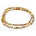 100 Firepolish Glass Beads 4mm Caramel Mix