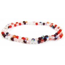 100 Firepolish Glass Beads 4mm Berry Mix