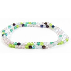 100 Firepolish Glass Beads 4mm Spring Garden Mix