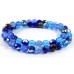 Strand Firepolish Glass Beads 8mm Blue Mix