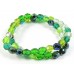 Strand Firepolish Glass Beads 6mm Green Mix