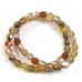 Strand Firepolish Glass Beads 6mm Caramel Mix