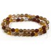 Strand Firepolish Glass Beads 8mm Caramel Mix