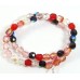 Strand Firepolish Glass Beads 6mm Berry Mix