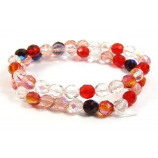 Strand Firepolish Glass Beads 8mm Berry Mix