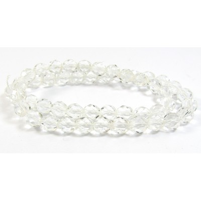 Strand Firepolish Beads 8mm Clear