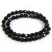 Strand Firepolish Beads 6mm Jet.