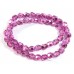 1 Strand Firepolish Beads 6mm Metallic Rose Pink.