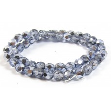 1 Strand Firepolish Beads 6mm Metallic Lavender.
