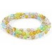 1 Strand Firepolish 4mm Faceted Sun and Sky Colour Mix Beads