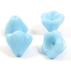25 Czech Glass 8mm Flowers - Turquoise