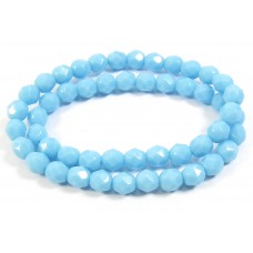 1 strand 6mm Czech Glass faceted round beads - Turquoise