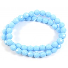 1 strand 8mm Czech Glass faceted round beads - Turquoise