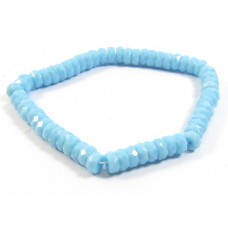 1 Strand 3x6mm Turquoise Czech Glass Faceted Rondelles
