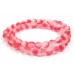 1 strand 6mm Czech Glass faceted round beads - Strawberry Summer 