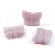 20 Czech Glass 15mm Butterfly Beads - Amethyst