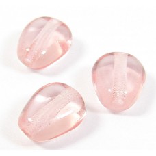 50 Czech Glass Transparent Pink Drop 6mm Beads