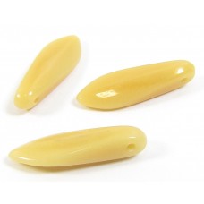50 Czech Pressed Glass Dagger 16mm Beads – Butterscotch
