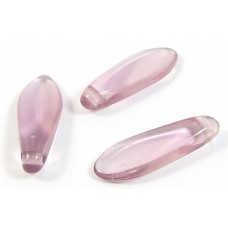 50 Czech Pressed Glass Dagger 16mm Beads - Amethyst 