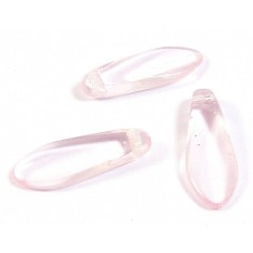 50 Czech Pressed Glass Dagger 16mm Beads - Delicate Pink