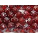 Strand Faceted Firepolish Glass Beads 6mm Siam Red