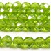 Strand Faceted Firepolish Glass Beads 6mm Peridot Green