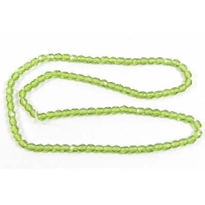 100 Firepolish Crystal 4mm Olivine beads
