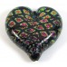 1 Rainbow Mosaic Dichroic Glass Heart Pendant