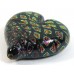 1 Rainbow Mosaic Dichroic Glass Heart Pendant