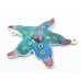Pair Gita Maria Sterling Silver Enamelled Starfish Two Hole Charm Pendants
