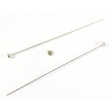 1 Large Flat Head Sterling Silver 0.65 x 56mm Headpin