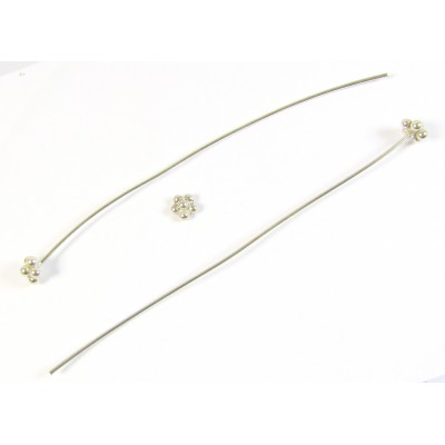 1 Daisy Head Sterling Silver 0.6 x 60mm Headpin