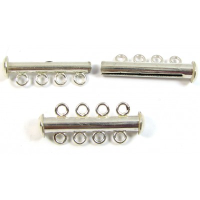 1 Sterling Silver 4-Row Spacer Clasp