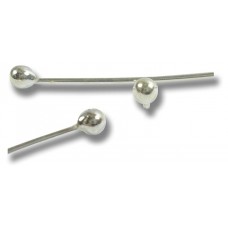 1 Ball-Head Sterling Silver 0.5 x 60mm Headpin
